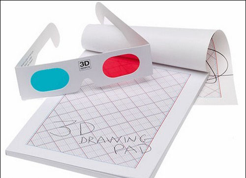 Трехмерные рисунки в тетради