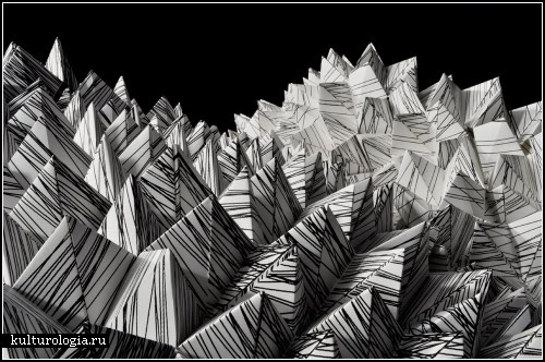 Искусство мять бумагу или потрясающие инсталляции Andree-Anne Dupuis-Bourret