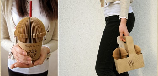 Необычный блокнот в виде стакана для кофе