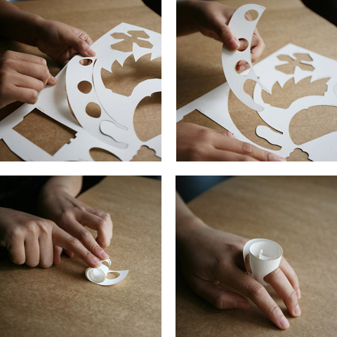 Украшения из бумаги: кольца-оригами от Tithi Kutchamuch на каждый месяц (7)