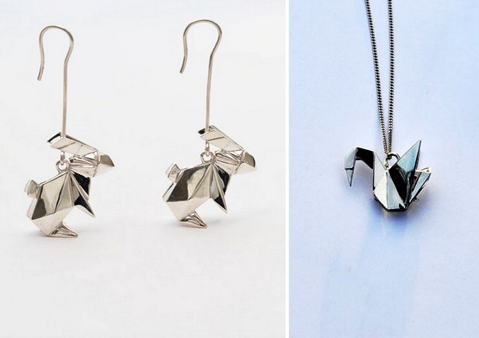 Оригами из золота и серебра от Claire & Arnaud