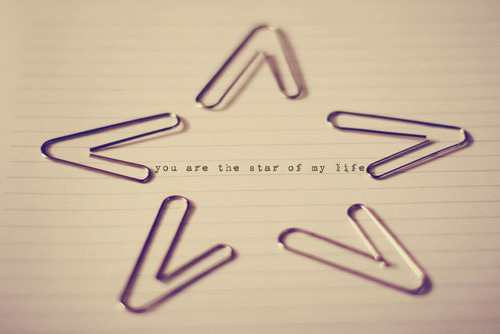 Любовная фотооткрытка Star со скрепками